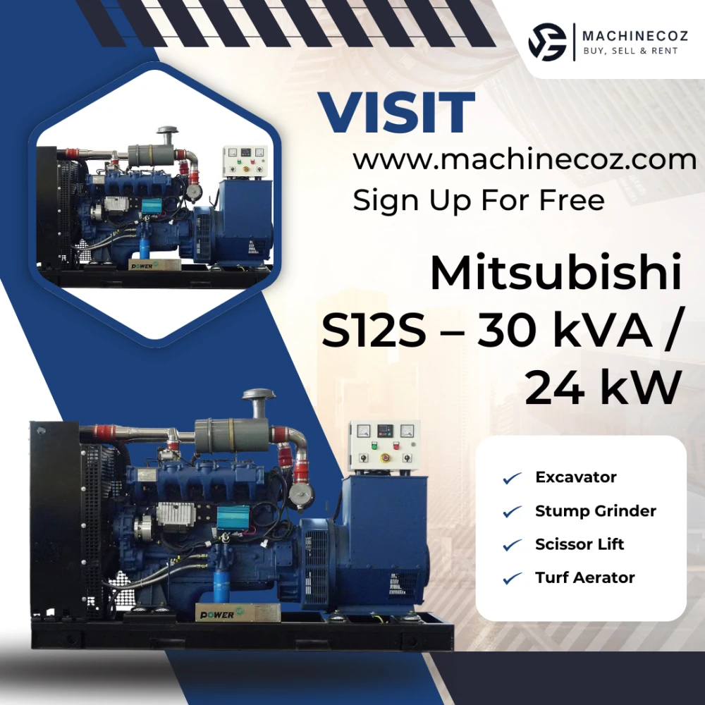 ⚡Buy | Sell | Rent –   Mitsubishi S12S – 30 kVA / 24 kW Generator at Machinecoz.com⚡