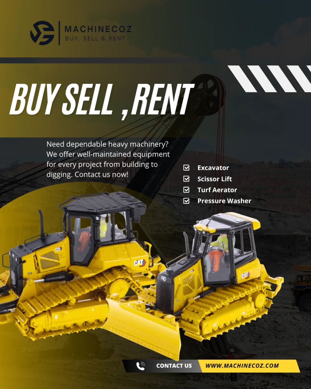 Buy | Sell | Rent – CAT D3 Bulldozer | Machinecoz.com ⚡